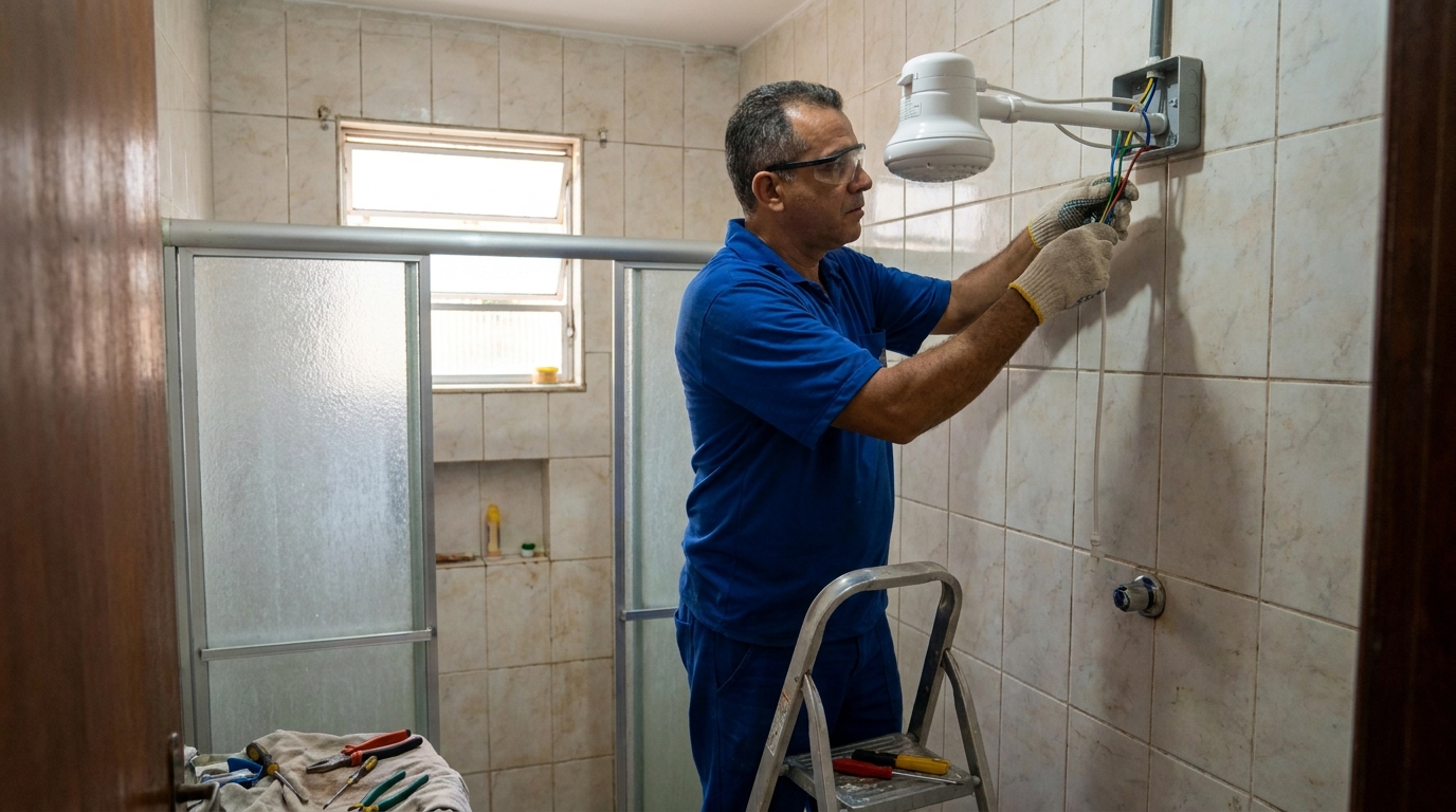Substituição de Chuveiro Antigo no IAPI, Osasco‑SP